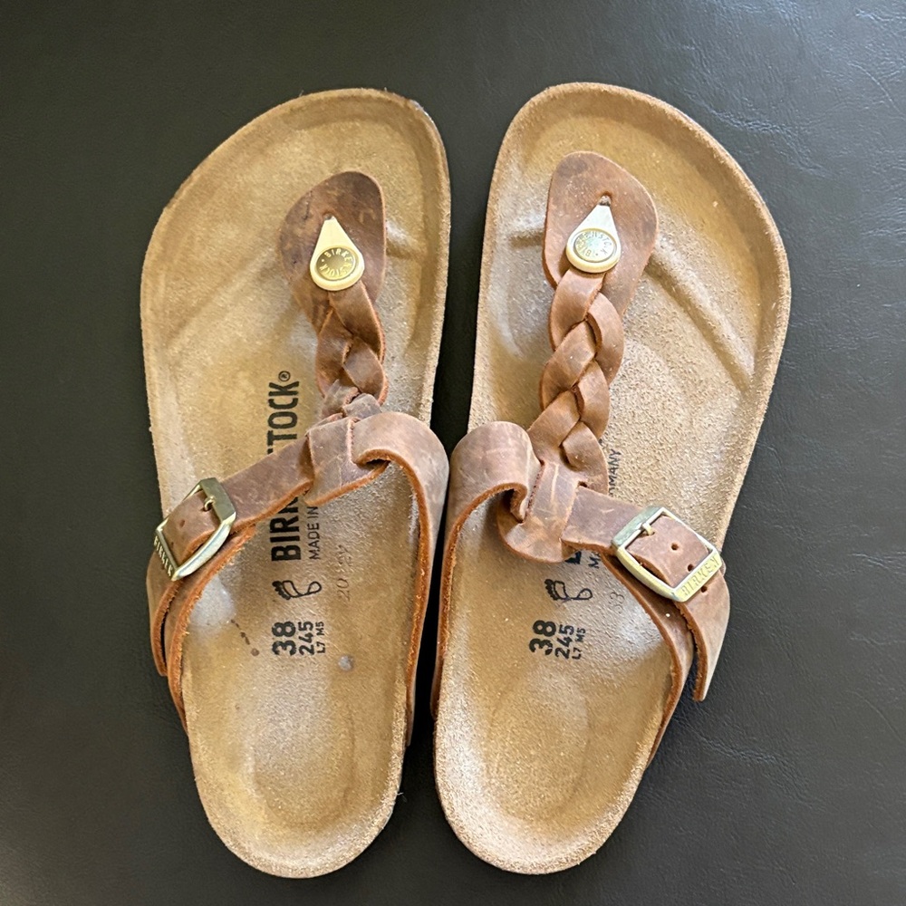Birkenstock Gizeh Braided Leather Sandals